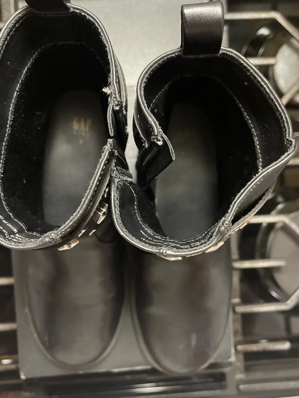 GAP Girls Black Star Studded Booties